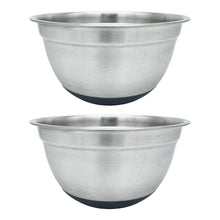 Load image into Gallery viewer, Stainless Steel Deep Mixing Bowls with Silicone Base - Easy-Grip, Durable Set. Ideal for Baking, Cooking, Salad &amp; Food Prep
