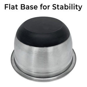 Stainless Steel Deep Mixing Bowls with Silicone Base - Easy-Grip, Durable Set. Ideal for Baking, Cooking, Salad & Food Prep