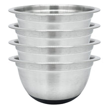 Load image into Gallery viewer, Stainless Steel Deep Mixing Bowls with Silicone Base - Easy-Grip, Durable Set. Ideal for Baking, Cooking, Salad &amp; Food Prep
