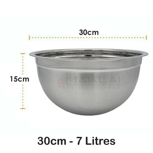 Premium Stainless Steel Deep Mixing Bowls - Easy-Grip, Durable, Stylish, and Versatile.