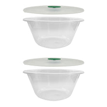 Load image into Gallery viewer, 15cm Plastic Bowls with Lids 1 Litre, BPA Free. Microwave Container, Dishwasher and Freezer Safe
