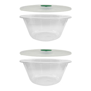 15cm Plastic Bowls with Lids 1 Litre, BPA Free. Microwave Container, Dishwasher and Freezer Safe