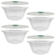 Load image into Gallery viewer, 15cm Plastic Bowls with Lids 1 Litre, BPA Free. Microwave Container, Dishwasher and Freezer Safe
