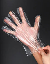 Load image into Gallery viewer, Multipurpose Food Grade Disposable Poly Gloves HDPE, Latex-Free, Powder-Free, Ideal for Food Handling, Cleaning, Hairdressing, etc
