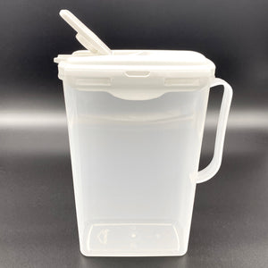 Clip & Lock Seal 2 Litre Fridge Door Jug with White Lid, Ideal for Juice, Milk, Water and More. BPA-Free.