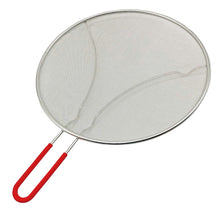 Load image into Gallery viewer, 33cm Splatter Screen Guard for Frying Pan - Protect from Hot Oil &amp; Grease Splash When Cooking. Extra Fine Mesh Stainless Steel Pot Cover
